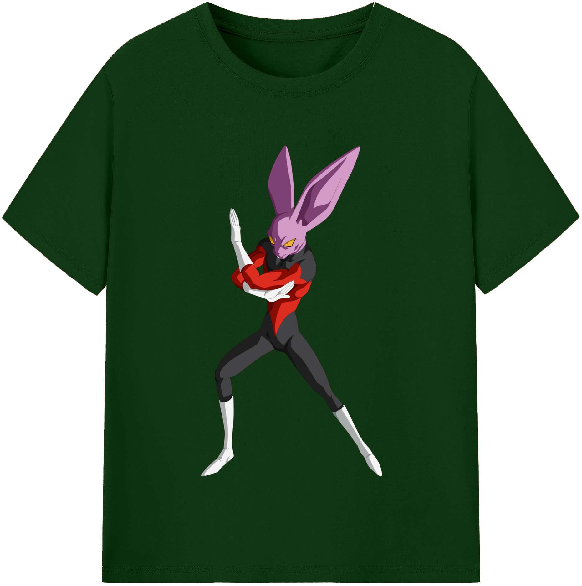 （画像用） ドラゴンボール ビルス 破壊神ビルス DRAGON BALL Beerus Birusu 綿100％半袖Tシャツ（フロントプリント）
